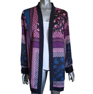 252B. Chico's Multicolor Patchwork Cardigan - Size Large